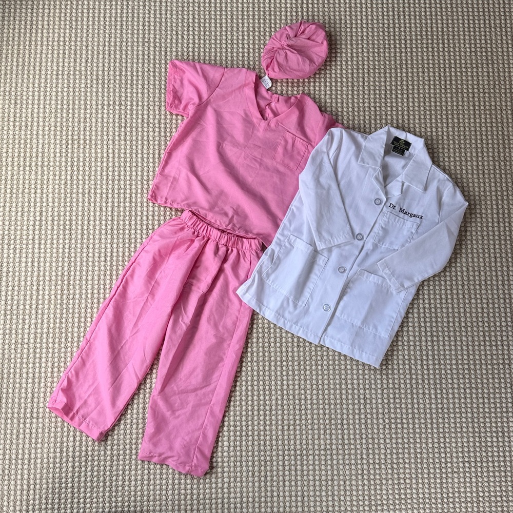 Kids Dress Up Medical Scrubs and Dr. Coat